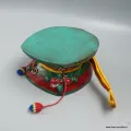Damaru bouddhiste authentique 11,5 cm pierres naturelles - Damaru tibétain Chod