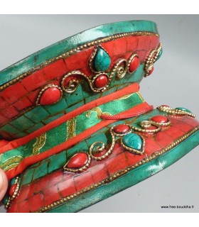 Damaru tibétain authentique 11,5 cm – Pierres naturelles & fantaisie