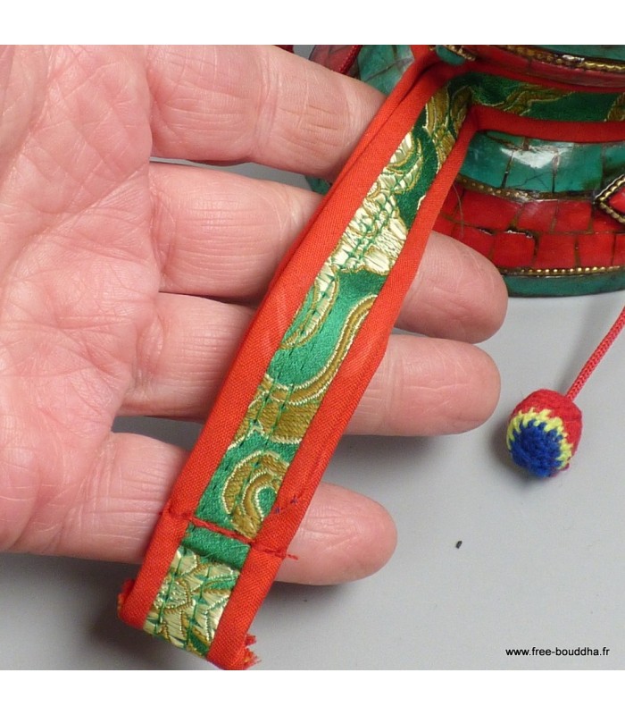 Damaru tibétain authentique 11,5 cm – Pierres naturelles & fantaisie