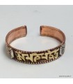 Bracelet bouddhiste mantra de Chenrezi, Dorjé en laiton,  Népal