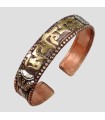 Bracelet bouddhiste mantra de Chenrezi, Dorjé en laiton,  Népal