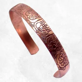 Bracelet bouddhiste tibétain 8 signes auspicieux en cuivre - Bracelets tibétains bouddhistes