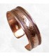 Bracelet en cuivre martelé, fabrication artisanale Népal