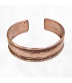Bracelet en cuivre martelé, fabrication artisanale Népal