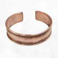 Bracelet en cuivre martelé fabriqué au Népal - Bracelets tibétains bouddhistes