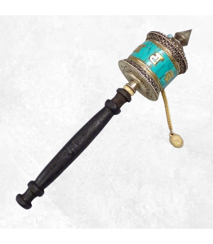 moulin a priere turquoise