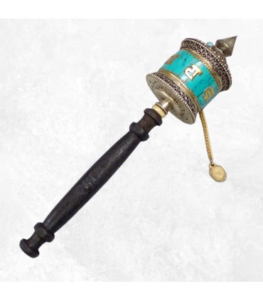 moulin a priere turquoise