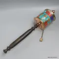 Moulin à prière bouddhiste cuivre et résine 29 cm - Moulins à Prières tibétains