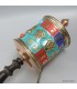 Moulin à prière artisanal népalais 29 cm cuivre et laiton – Népal