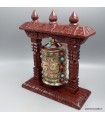 Grand moulin à prières tibétain cuivre 22,5 cm – Artisanat du Népal