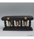 Ensemble 3 moulins à prières muraux 21 cm – Cuivre et bois népalais