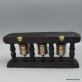 Moulins à prières mural x 3 en bois et cuivre 21 cm - Moulins à Prières tibétains