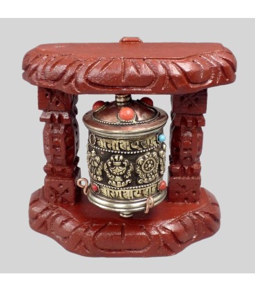 moulin a priere tibetain artisanal