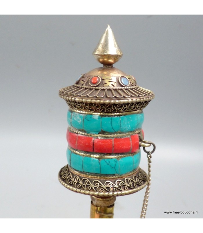 moulin priere turqoise tibetain