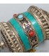 Moulin à prières tibétain 20 cm métal turquoise – Roue de prières