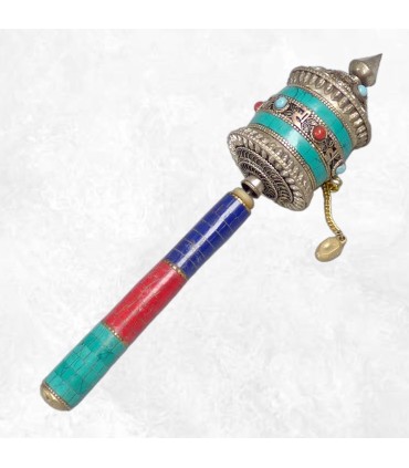 moulin priere tibetain main