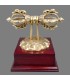 dorjé vajra tibétain sur socle bois