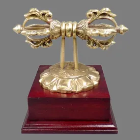 Dorjé tibétain pour offrande aux lamas, sur socle - Dordjé, double dorjé (sans cloche)