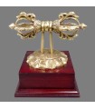 dorjé vajra tibétain sur socle bois