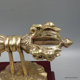 Dorjé tibétain pour offrande aux lamas, sur socle - Dordjé, double dorjé (sans cloche)