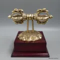 Dorjé tibétain pour offrande aux lamas, sur socle - Dordjé, double dorjé (sans cloche)