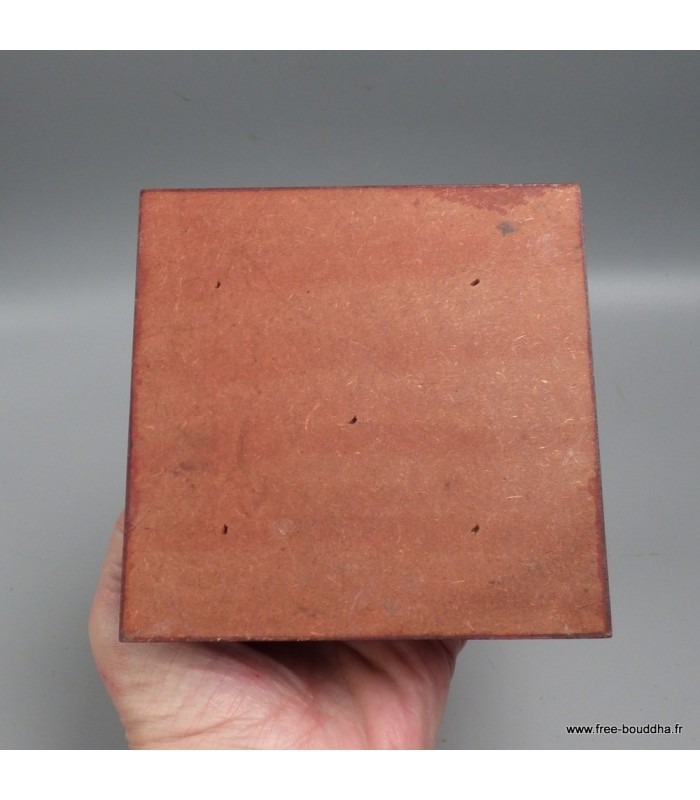 Dorjé tibétain laiton massif pour offrande, objet rituel socle bois