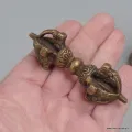 Cloche tibétaine authentique en bronze 11,5 cm - Cloche tibétaine et dorjé tibétain
