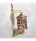 Moulin tibétain laiton cuivre 11,5 cm – 2 mantras Chenrezi