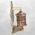 Moulin tibétain laiton et cuivre 2 mantras de Chenrezi - Moulins à Prières tibétains