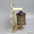 Moulin tibétain laiton et cuivre vieilli 2 mantras de Chenrezi - Moulins à Prières tibétains
