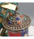 Moulin tibétain tricolore – Mantras de Chenrezi 12 cm - Népal