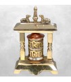 Moulin à prières temple en laiton 12 cm – Stupa bouddhiste Népal