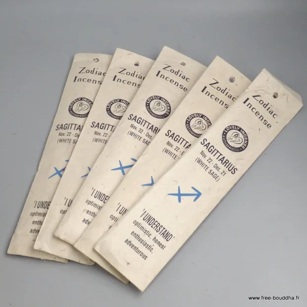 Encens pour Sagittaire - Encens tibétain note Sauge Blanche - Encens tibétains, accessoires