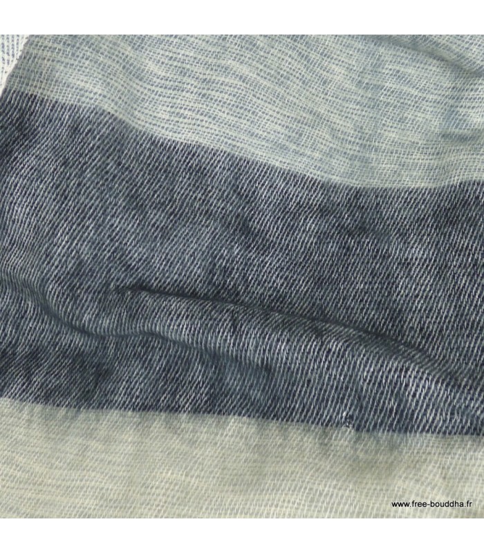 Châle yak wool dégradé de gris – Fabrication artisanale du Népal