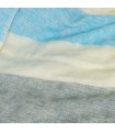 Châle de méditation Népal 100×200 cm – Rayures bleu écru et gris