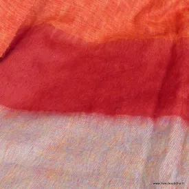 Couverture de méditation népalaise rouge taupe 100 x 200 cm - Châle de méditation 100 x 200 cm