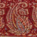 Châle népalais de méditation bordeau rouille motifs fleur 100 x 200 cm - Châle de méditation 100 x 200 cm