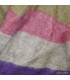 Châle laine de yack violet taupe rose 80x180 cm fabrication Népal