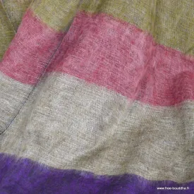 Châle laine de yack violet taupe rose 80 x 180 cm - Châles laine de yak