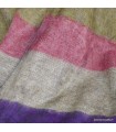 Châle laine de yack violet taupe rose 80x180 cm fabrication Népal