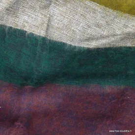 Châle laine de yack vert marron 80 x 180 cm - Châles laine de yak