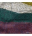 Châle yak wool vert marron kaki 80x180 cm fabrication artisanale