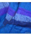 Châle laine de yack dégradé bleu violet 80x180 cm fabrication Népal