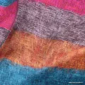 Châle laine de yack fuschia multicolore à rayures 80 x 180 cm - Châles laine de yak