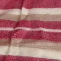 Châle laine de yack framboise écru 80 x 180 cm - Châles laine de yak