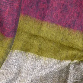 Châle laine de yack kaki prune taupe 80 x 180 cm - Châles laine de yak