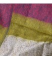 Châle kaki prune taupe en laine de yack 80×180 cm – Tissage népalais