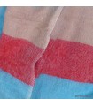 Châle rouge bleu en laine de yack 80×180 cm – Tissage népalais