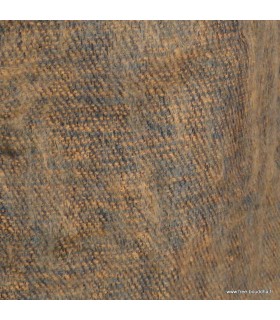 Écharpe marron noir en laine de yack 30×150 cm – Tissage du Népal