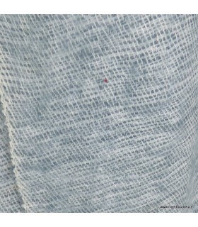 Écharpe laine de yack gris bleuté 30 x 150 cm – Tissage népalais